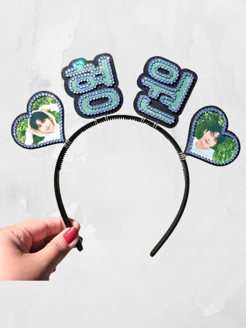 HYUNGWON Monsta X Headband KPOP Concert Name Banner Custom Rhinestone Nexus NEW